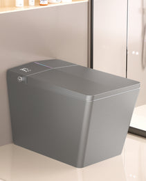 Square Smart Toilet with Built-in Tank – Luxury Bidet Toilet with Remote Control, Heated Seat, Auto Flush & LED Display (Matte Grey)