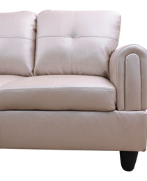 Pickup Only--Latte Faux Leather 3-Piece Living Room Sofa Set