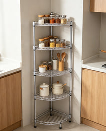 4Tier Wire Shelving Rack Metal Storage Shelf Unit For Laundry Bathroom Kitchen Pantry Closet