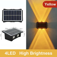 Solar Wall Light Outdoor,Waterproof LED Garden Fence Lamp,Solar Powered Wall Mount Decorative Lighting,Street Patio Landscape