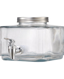 Beverage Dispenser, 0.8 Gallon Drink Dispensers For Parties, Glass Juice Dispenser With No-Drip Spigot And Lid, Iced Tea Lemonade Juice Water Dispensers For Restaurants, Hotels, Parties