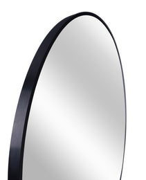 Black  16 Inches Metal Round Bathroom Mirror
