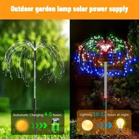 LED Solar Firework Lights Garden Decoration Fairy Lights Waterproof Outdoor Dandelion Lawn Lamp for Garden Landscape Lawn Decor