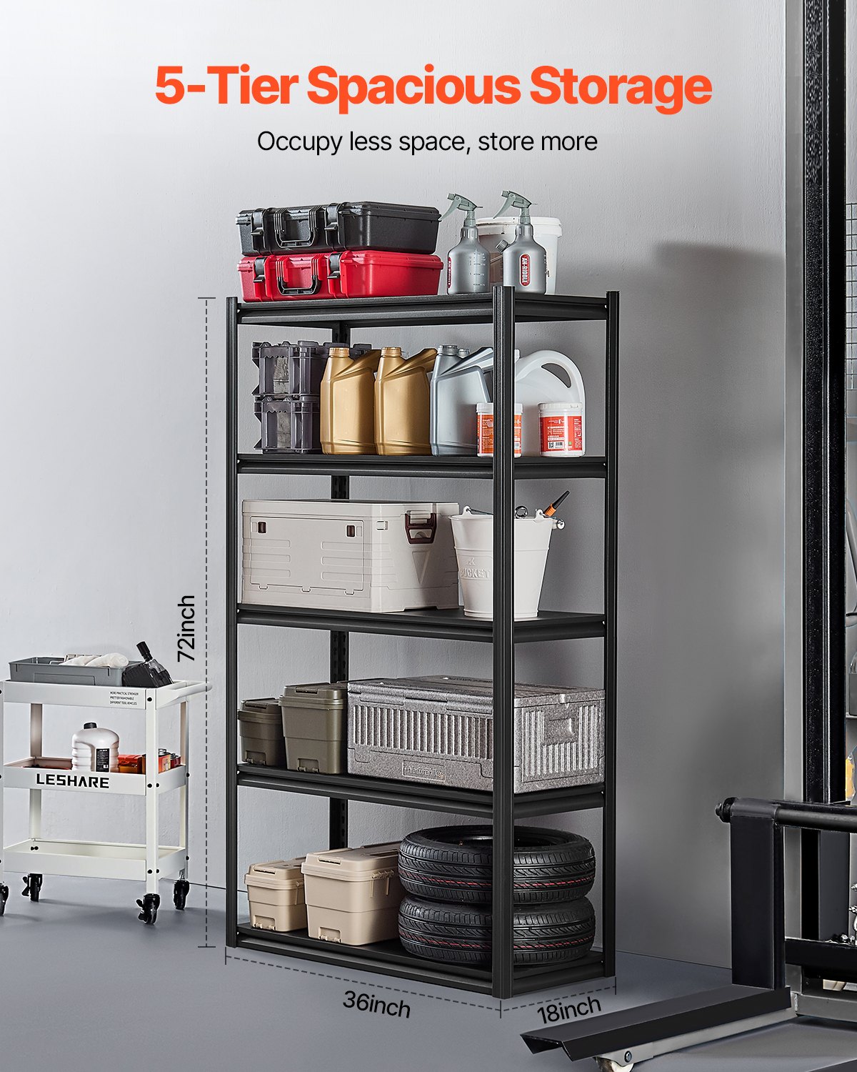 Storage Shelves  5-tier Garage Storage Shelving