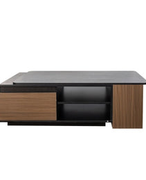 Extendable Coffee Table, Length Adjustable Wood Coffee Table With 2 Storage Drawers For Living Room, Large Long Rectangular Center Table