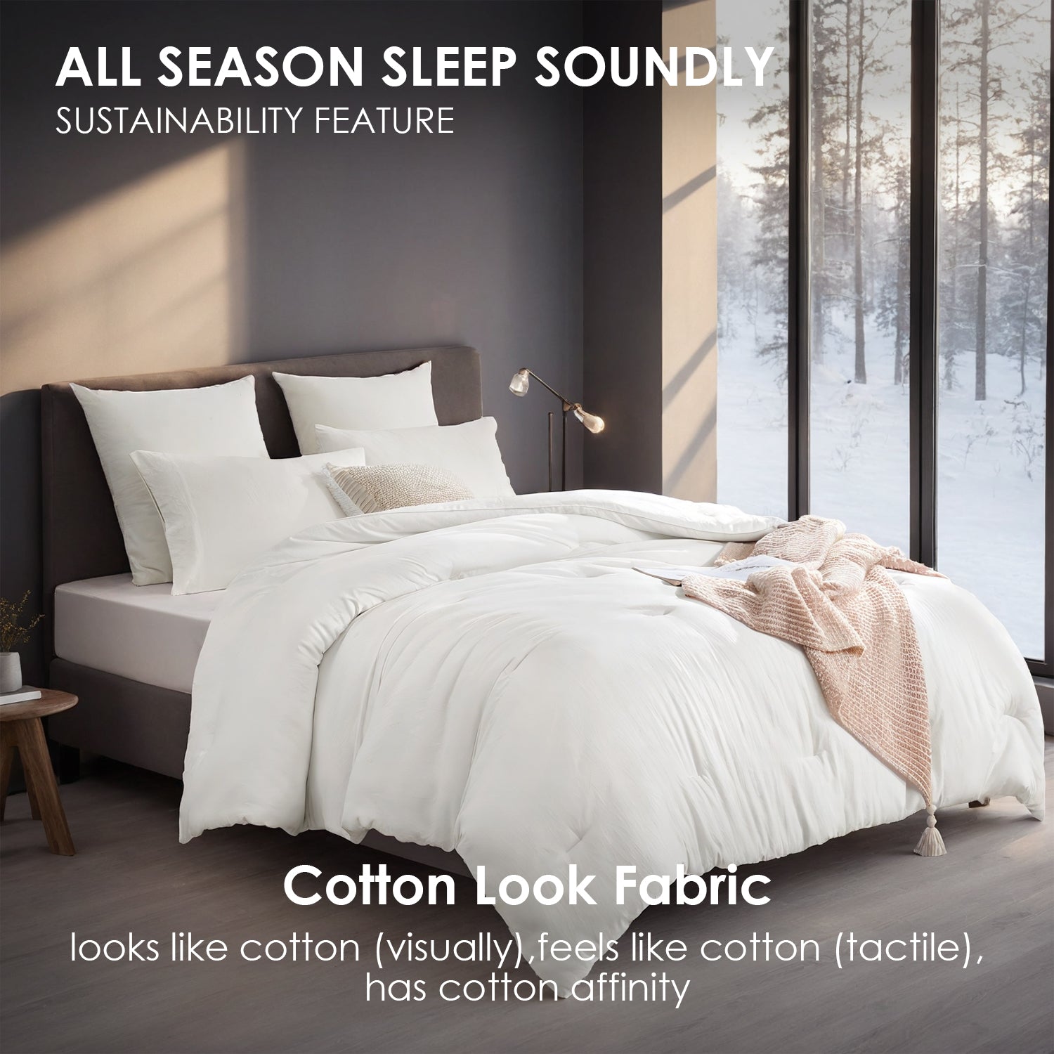 All-Season Oversized Solid Plump Duvet - Premium Durable Comforter With Enhanced Warmth. This Thick Winter Quilt Insert Provides Year-round Comfort, Making It An Ideal Christmas Gift For Daily Use.