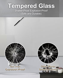 Bathroom Vanity Mirror , Wall-Mounted Mirror For Bathroom Anti-Fog Waterproof