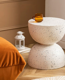 Nordic Small Round Table Living Room Cream Style Side Table