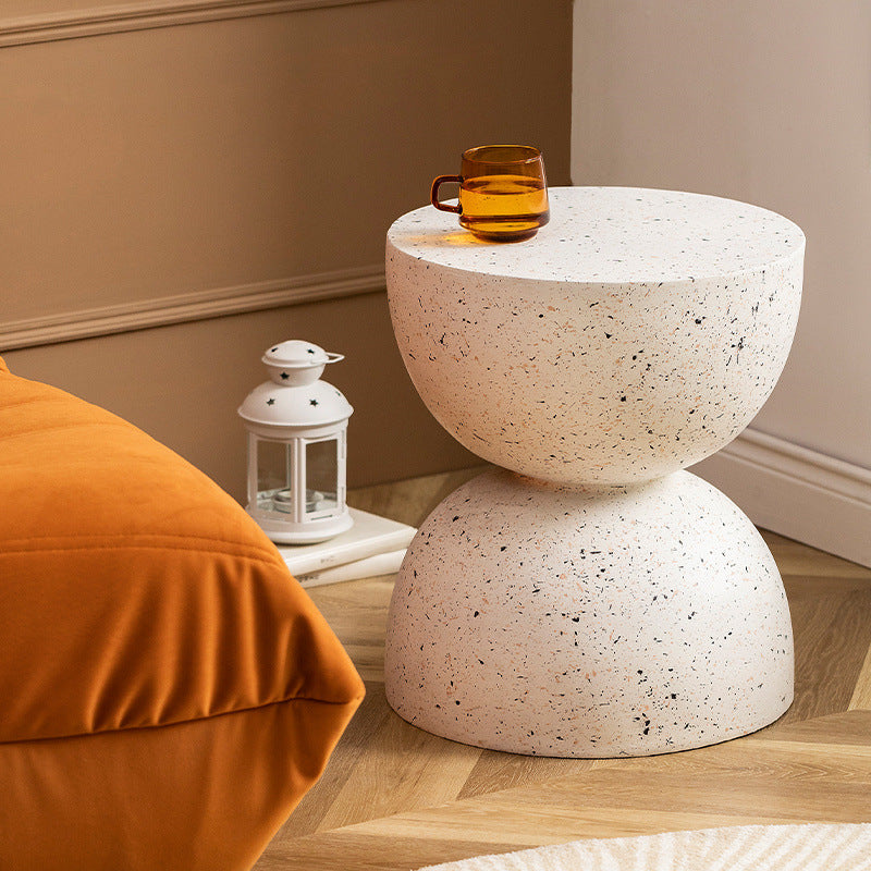 Nordic Small Round Table Living Room Cream Style Side Table