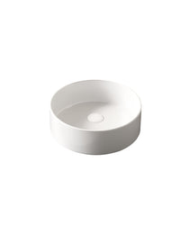 14 Bathroom Sink, Round Vessel Ceramic Basin Without Faucet, NO Cabinet, White