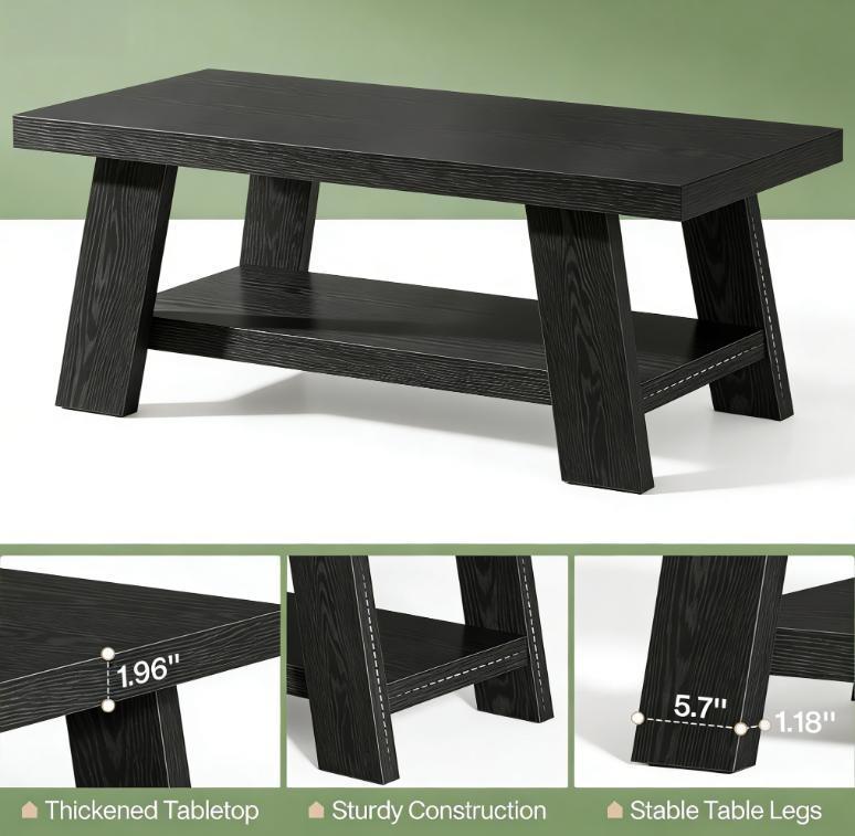 Ample Storage Coffee Table,2-tier Center Table,Chating Table