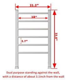 Electric Heated Towel Rack For Bathroom, Wall Mounted Towel Warmer, 6 Stainless Steel Bars Drying Rack