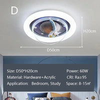 Ceiling Lights Kids Room Astronaut Boy Girl Bedroom Chandelier Princess Spaceman Rocket Rabbit Children's Lamps Home-appliance