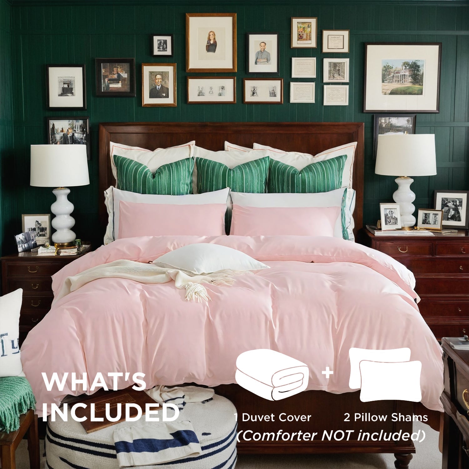 This High-quality White And Pink Oversized Solid Color Duvet Cover Set Includes One Duvet Cover And Two Pillowcases. Its Universally Appealing Design Creates A Warm And Cozy Atmosphere For Any Campus