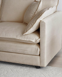 2 - Piece Living Room Set , 2 Pieces Upholstered Loveseat And Couch For Home Office Lounge,  Sofa Set Of 2, 2-Piece 2-2 Seat Couch Set For Living Room ,Beige Chenille