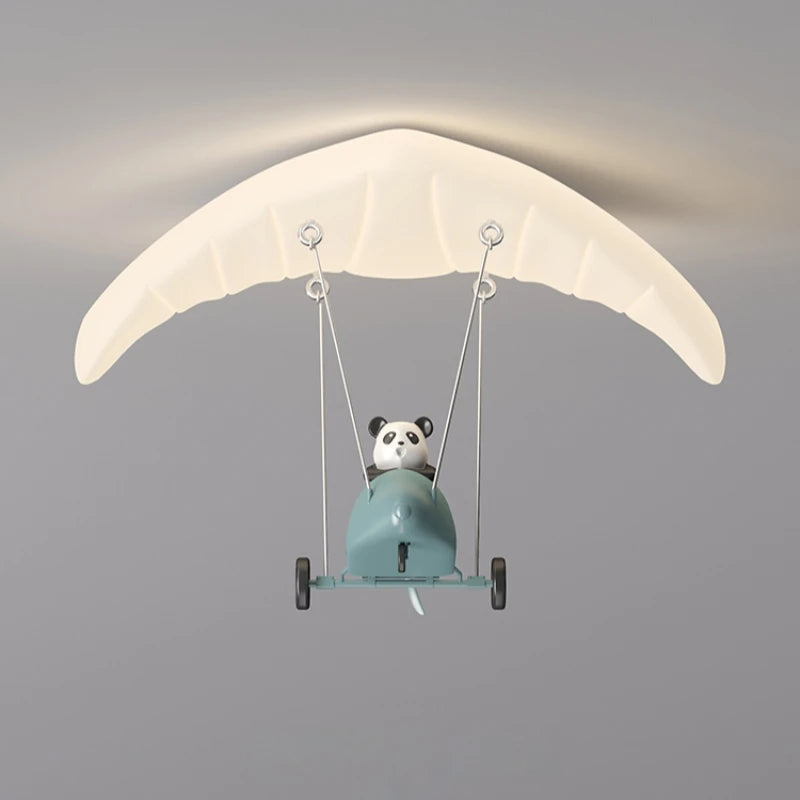 Cartoon Pilot Ceiling Lamps For Children's Room Study Bedroom LED Pendent Kids Room Boy Baby Nursery Home Decoration Chandeliers