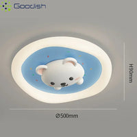 Modern Minimalist LED Home Ceiling Lights Cute Little Rabbit Art Creative Painted Lamps for Kids Bedroom Decoration Chandeliers