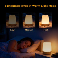 LED Night Light, Cordless Bedside Lamp for Bedroom