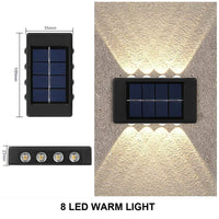 LED Solar Light Outdoor Waterproof Solar Wall Lamp Up and Down Luminous Lighting for Garden Fence Decor Solar Powered Wall Lamp