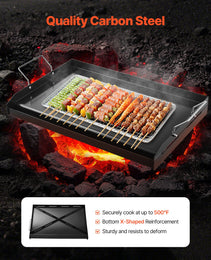 24x16 In Flat Top Griddle Carbon Steel Universal BBQ Grill Pan Cookware
