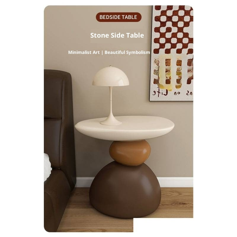 Designer Side Table Creative Light Luxury High-end Cream Style Small Coffee Table
