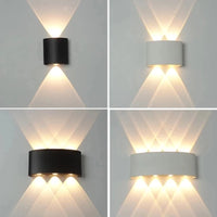 2W 4W 6W 8W 10W 12W LED Wall Light Outdoor Waterproof Modern Nordic Style Indoor Wall Lamps Living Room Porch Garden Lamp