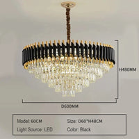 Luxury Crystal Ceiling Chandelier Lighting Modern Living Room Lights Lustre Indoor Bedroom Home Decor Led Hanging Pendant Lamp