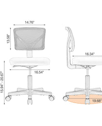 Low Back Mesh Armless Office Chair