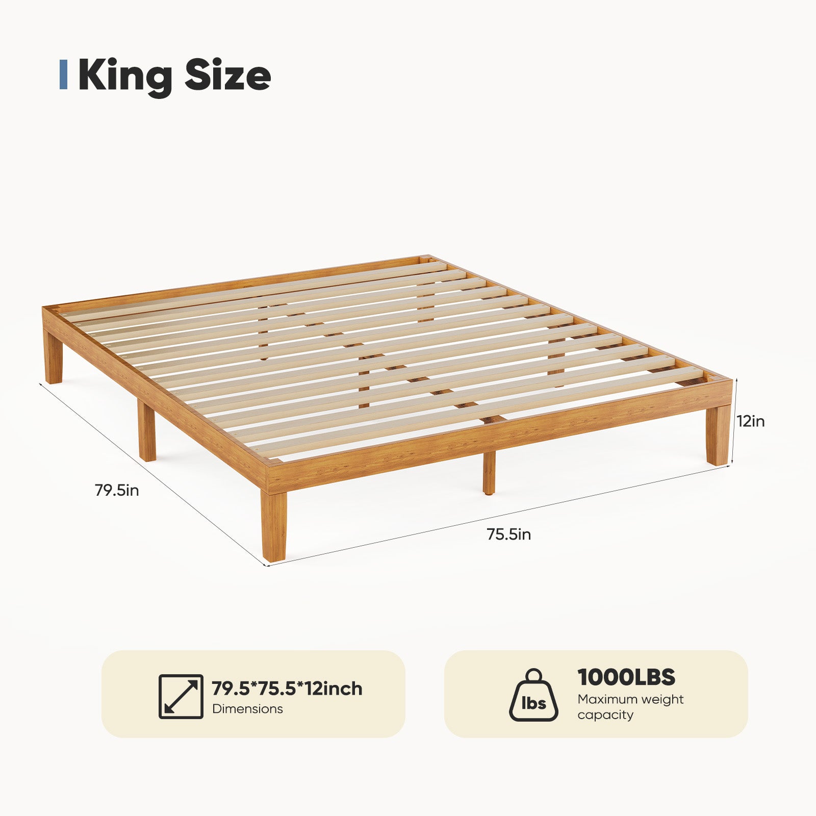 Full-size Wooden Bed Frame