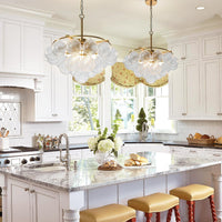 Cluster Glass Bubble Ball Chandelier Gold 4-Light 20 Inches 3-Tier