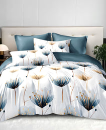 3-piece Set Of Simple And Fresh Blue And White Floral Duvet Cover, Polyester Bedroom Decoration Bedding Set Twin Full Queen King Size
