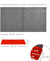 DURHAND Tool Organizer Wall Mounted With 54 Piece Pegboard And Shelf 50 Hooks, DIY Garage Storage With Strong Loading Capacity