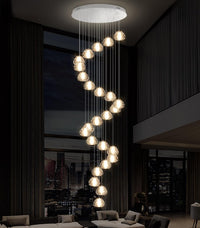 236'' Long Large Crystal Chandeliers LED Chandeliers for High Ceiling Handing Light Fixture for Entrance Hallway Foyer Staircase Lobby Gold
