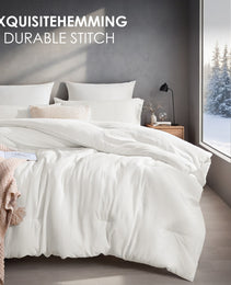 All-Season Oversized Solid Plump Duvet - Premium Durable Comforter With Enhanced Warmth. This Thick Winter Quilt Insert Provides Year-round Comfort, Making It An Ideal Christmas Gift For Daily Use.