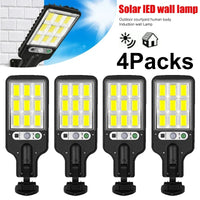 Powerful LED Solar Outdoor Courtyard Wall Lamp Rechargeable Induction Solar Garden Light Terrace Garage Door Street Lighting