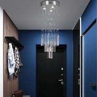11.8 in Small Crystal Chandelier, 33.5 in High Ceiling Light
