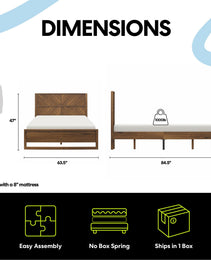 Archer Wood Bed Frame With Headboard