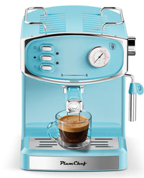 20 Bar Espresso Machine - Professional Compact Espresso Maker With Milk Frother, 54oz Large Water Tank, Low Noise, For Cappuccino, Latte, Blue, Amazon Resale Prohibited