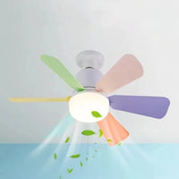 E27 E26 Base LED Home-use Ceiling Fan Light with Wireless Remote Smart Quiet Indoor LED Fan Lamps  for Room Office Study Kitchen