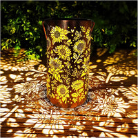 Sunflower Light and Shadow Light Waterproof Outdoor Light  Solar Powered for Night Pathway Lawn Garden Patio Decor Lighting