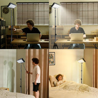Bright LED Floor Lamp for Outdoor/Indoor Use with Timer, Dimmable Standing Task Light for Yard, Camping, Office & Living Room