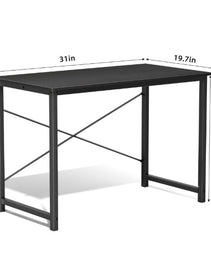 Computer Desk For Home Office, Modern Study Work Table Simple Style For Bedroom, Writing Desks With X-Shaped Reinforcement, Rust