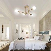 Modern Nordic Branch Ceiling Chandelier Black/Glod E27 Minimalism Living Room Shop Lighting E27 Iron Indoor Line Pendant Lamp