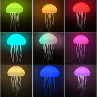 Cute Jellyfish Night Light RGB Gradient Cute Jellyfish Bedside Lamp Voice Control Type-C Charging LED Night Lamp