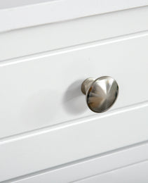 Freestanding Bathroom Floor Cabinet, Wooden Bathroom Cabinet with 2 Doors, 2 Drawers and Adjustable Shelf, White