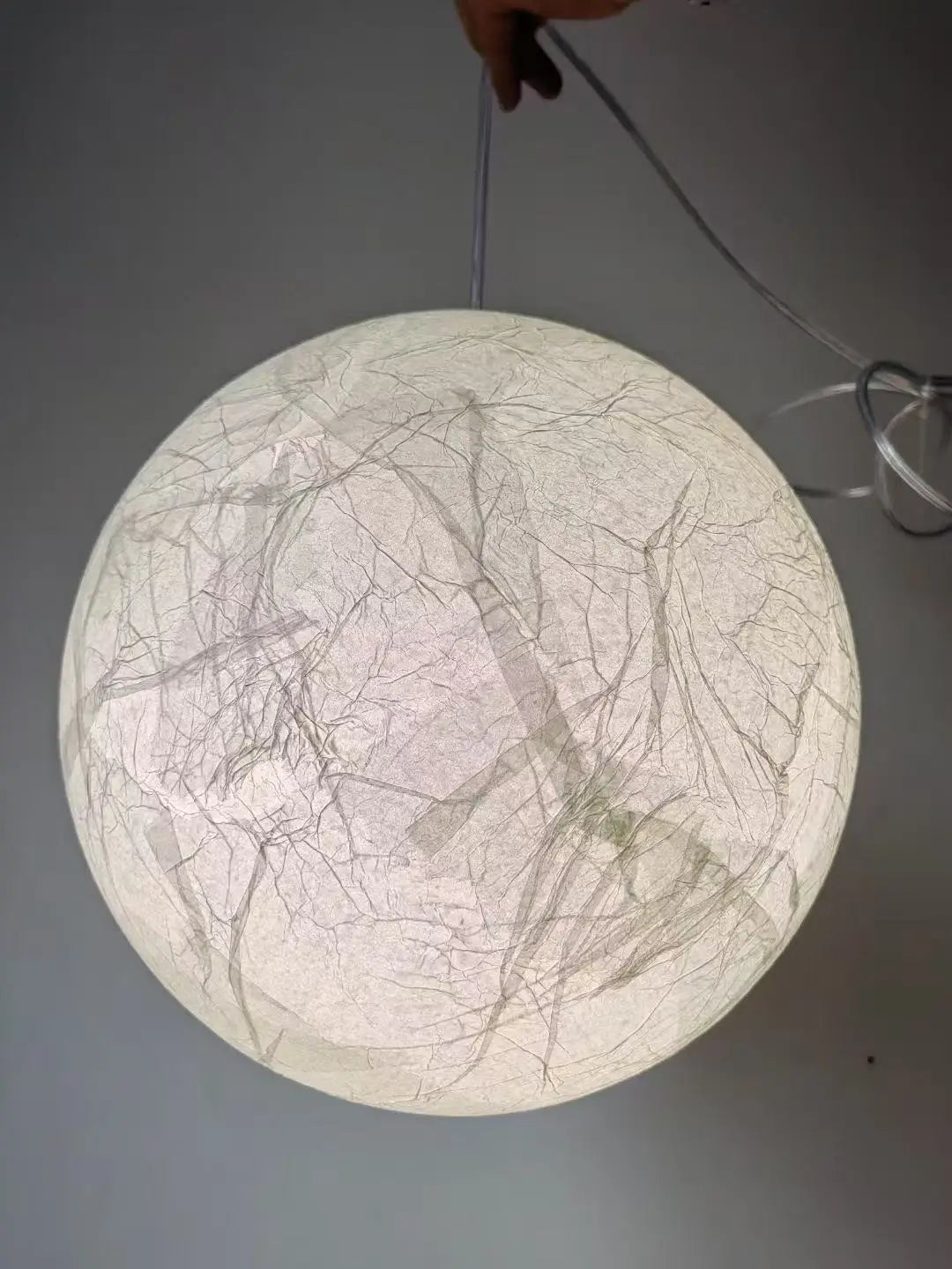 Nordic Moon Chandelier led white paper ball Suspension Lamp Living Room Bedroom Study Room Villa Duplex Building Kids Room lamp