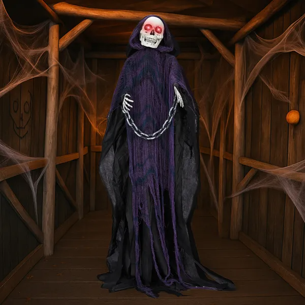 6-ft Sound-Activated Grim Reaper with Chain