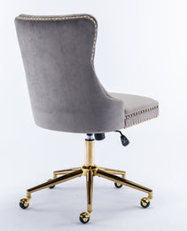 Home Office Chair With Tufted Velvet Buttons