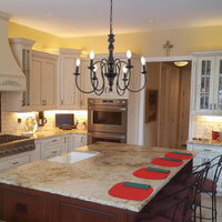 Vintage Orb Oil Rubble Black Chandelier for Dining Room