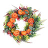 1Pc 17.71IN Autumn Wreath With Pumpkin Mixed Leaves Berries Flowers Fall Decoration For Indoor Outdoor Window Wall Front Door In Halloween Thanks Giving Day - CJDS - FC
